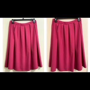 Magenta Pink Flare Skirt